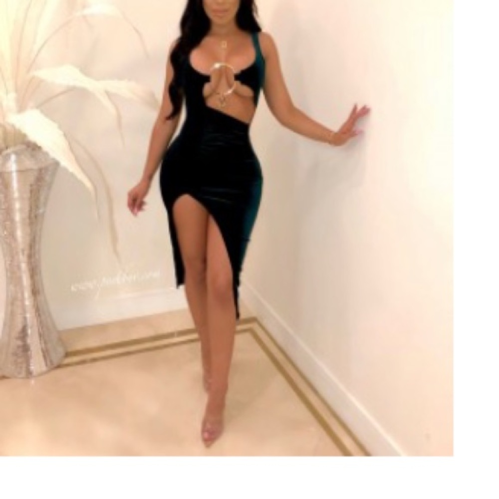 Wine color Velvet dress